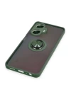 Realme C55 Kılıf Montreal Yüzüklü Silikon Kapak - Yeşil