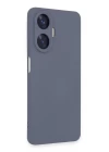 Realme C55 Kılıf Nano içi Kadife Silikon - Gri
