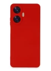 Realme C55 Kılıf Nano içi Kadife Silikon - Kırmızı
