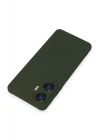Realme C55 Kılıf Nano içi Kadife Silikon - Koyu Yeşil