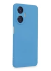 Realme C55 Kılıf Nano içi Kadife Silikon - Mavi