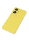 Realme C55 Kılıf Nano içi Kadife Silikon - Sarı