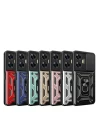 Realme C55 Kılıf Pars Lens Yüzüklü Silikon - Kırmızı