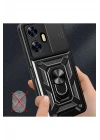 Realme C55 Kılıf Pars Lens Yüzüklü Silikon - Kırmızı