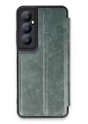 Realme C65 Kılıf Flip Cover - Koyu Yeşil