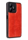 Realme Note 50 4G Kılıf Flip Cover - Kırmızı