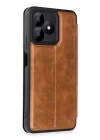 Realme Note 50 4G Kılıf Flip Cover - Taba