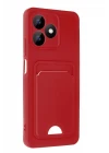 Realme Note 50 4G Kılıf Kelvin Kartvizitli Silikon - Kırmızı