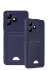 Realme Note 50 4G Kılıf Kelvin Kartvizitli Silikon - Lacivert