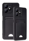 Realme Note 50 4G Kılıf Kelvin Kartvizitli Silikon - Siyah