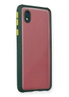 Samsung Galaxy A01 Core Kılıf Miami Şeffaf Silikon - Koyu Yeşil