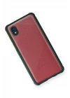 Samsung Galaxy A01 Core Kılıf Miami Şeffaf Silikon - Koyu Yeşil