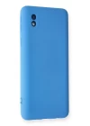 Samsung Galaxy A01 Core Kılıf Nano içi Kadife Silikon - Mavi