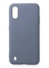 Samsung Galaxy A01 Kılıf Nano içi Kadife Silikon - Gri