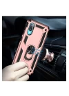 Samsung Galaxy A02 Kılıf Sofya Yüzüklü Silikon Kapak - Rose