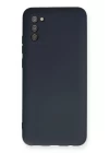 Samsung Galaxy A02S Kılıf Nano içi Kadife Silikon - Lacivert