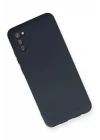 Samsung Galaxy A02S Kılıf Nano içi Kadife Silikon - Lacivert