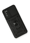 Samsung Galaxy A02S Kılıf Pars Lens Yüzüklü Silikon - Siyah
