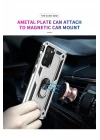 Samsung Galaxy A02S Kılıf Sofya Yüzüklü Silikon Kapak - Gümüş