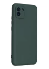 Samsung Galaxy A03 Kılıf Nano içi Kadife Silikon - Koyu Yeşil