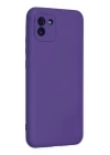 Samsung Galaxy A03 Kılıf Nano içi Kadife Silikon - Mor