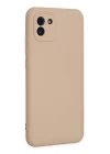 Samsung Galaxy A03 Kılıf Nano içi Kadife Silikon - Pudra