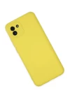 Samsung Galaxy A03 Kılıf Nano içi Kadife Silikon - Sarı