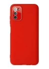 Samsung Galaxy A03S Kılıf Lansman Glass Kapak - Kırmızı