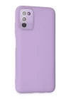 Samsung Galaxy A03S Kılıf Lansman Glass Kapak - Lila