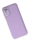 Samsung Galaxy A03S Kılıf Lansman Glass Kapak - Lila