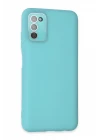 Samsung Galaxy A03S Kılıf Lansman Glass Kapak - Turkuaz