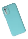 Samsung Galaxy A03S Kılıf Lansman Glass Kapak - Turkuaz