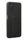 Samsung Galaxy A03S Kılıf Mega Standlı Silikon - Siyah