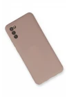 Samsung Galaxy A03S Kılıf Nano içi Kadife Silikon - Pudra