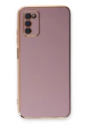 Samsung Galaxy A03S Kılıf Volet Silikon - Mor