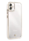 Samsung Galaxy A04E Kılıf Liva Lens Silikon - Beyaz