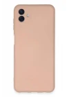 Samsung Galaxy A04E Kılıf Nano içi Kadife Silikon - Pudra