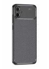 Samsung Galaxy A05 Kılıf Auto Focus Karbon Kapak - Siyah