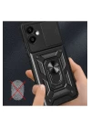 Samsung Galaxy A06 Kılıf Pars Lens Yüzüklü Silikon - Yeşil