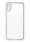 Samsung Galaxy A11 Kılıf Miami Şeffaf Silikon - Lila