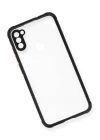 Samsung Galaxy A11 Kılıf Miami Şeffaf Silikon - Siyah