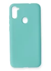 Samsung Galaxy A11 Kılıf Nano içi Kadife Silikon - Turkuaz