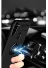 Samsung Galaxy A11 Kılıf Range Yüzüklü Silikon - Siyah-Kırmızı