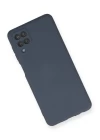 Samsung Galaxy A12 Kılıf Nano içi Kadife Silikon - Gri