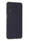 Samsung Galaxy A12 Kılıf Nano içi Kadife Silikon - Lacivert
