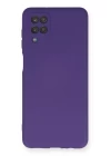 Samsung Galaxy A12 Kılıf Nano içi Kadife Silikon - Mor