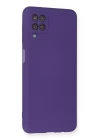 Samsung Galaxy A12 Kılıf Nano içi Kadife Silikon - Mor