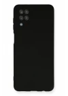 Samsung Galaxy A12 Kılıf Nano içi Kadife Silikon - Siyah