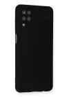 Samsung Galaxy A12 Kılıf Nano içi Kadife Silikon - Siyah