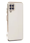 Samsung Galaxy A12 Kılıf Volet Silikon - Beyaz